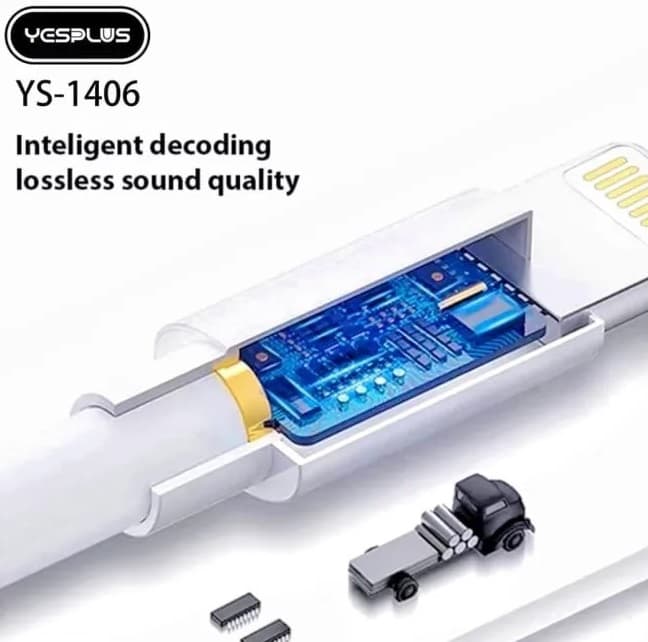 YESPLUS YS 1406 IPH To 3.5mm Audio Adapter Headphone Jack Converter view 2