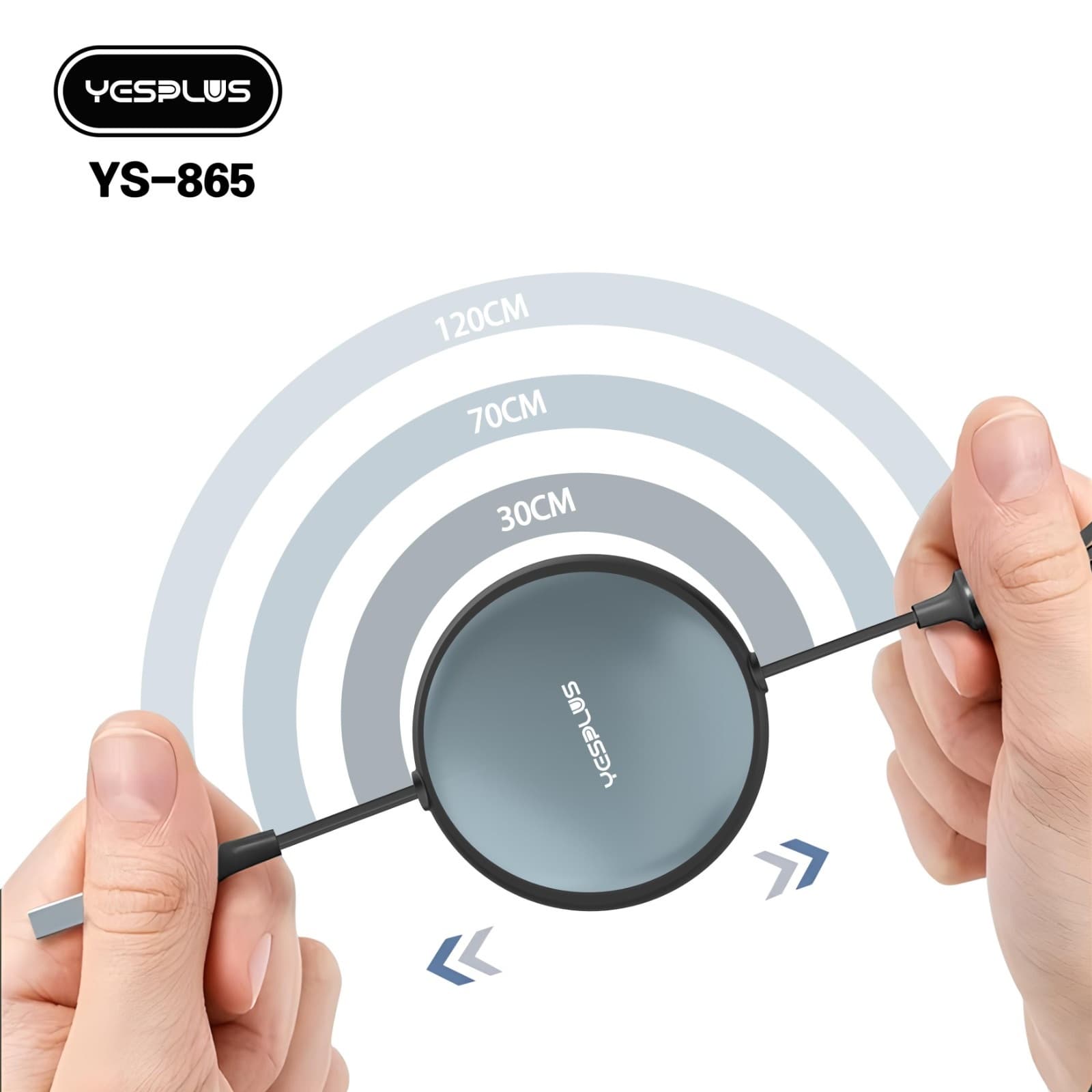 Yesplus YS 865 100 Watt 3 In 1 Retractable Data Cable view 2