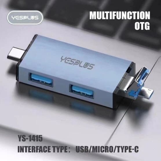 Yesplus YS1415 Multifunction 6 In 1 Card Reader USB Hub view 2