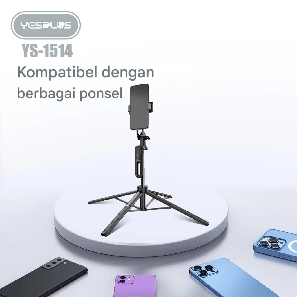 Yesplus YS1514 Tripod Selfie Stick Bluetooth – 1.8 Meter Portable Tripod With Remote view 5