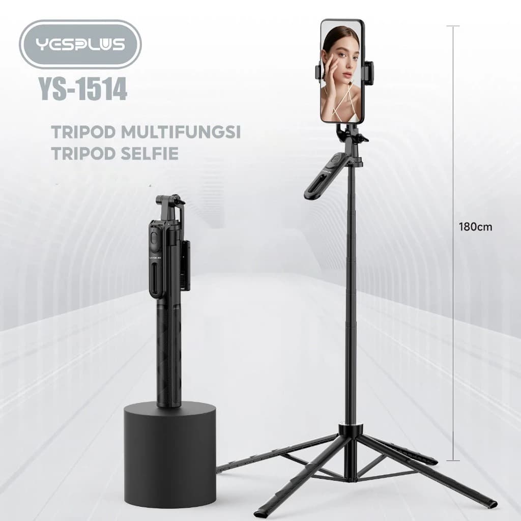 Yesplus YS1514 Tripod Selfie Stick Bluetooth – 1.8 Meter Portable Tripod With Remote