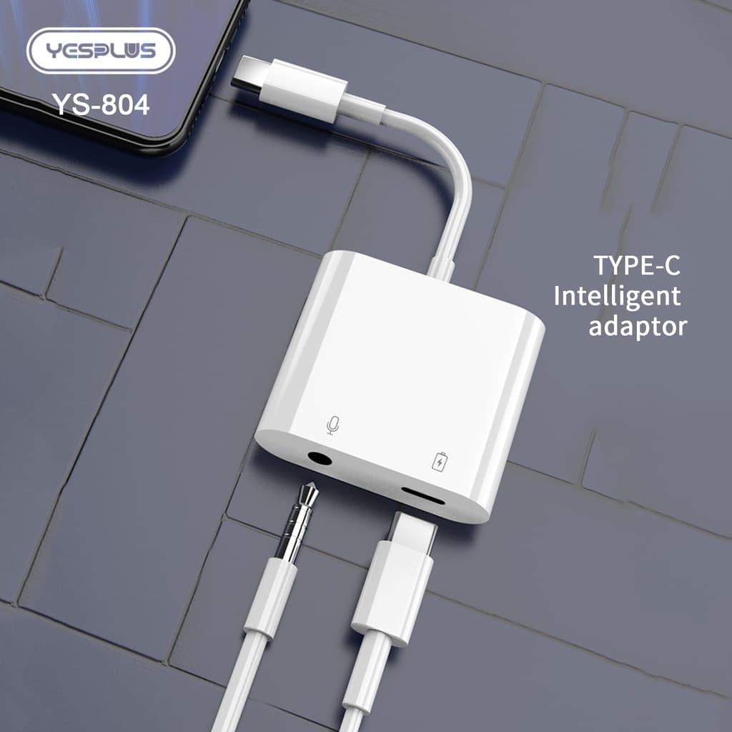 YESPLUS YS804 Type C Charge And Music Audio Adapter view 2