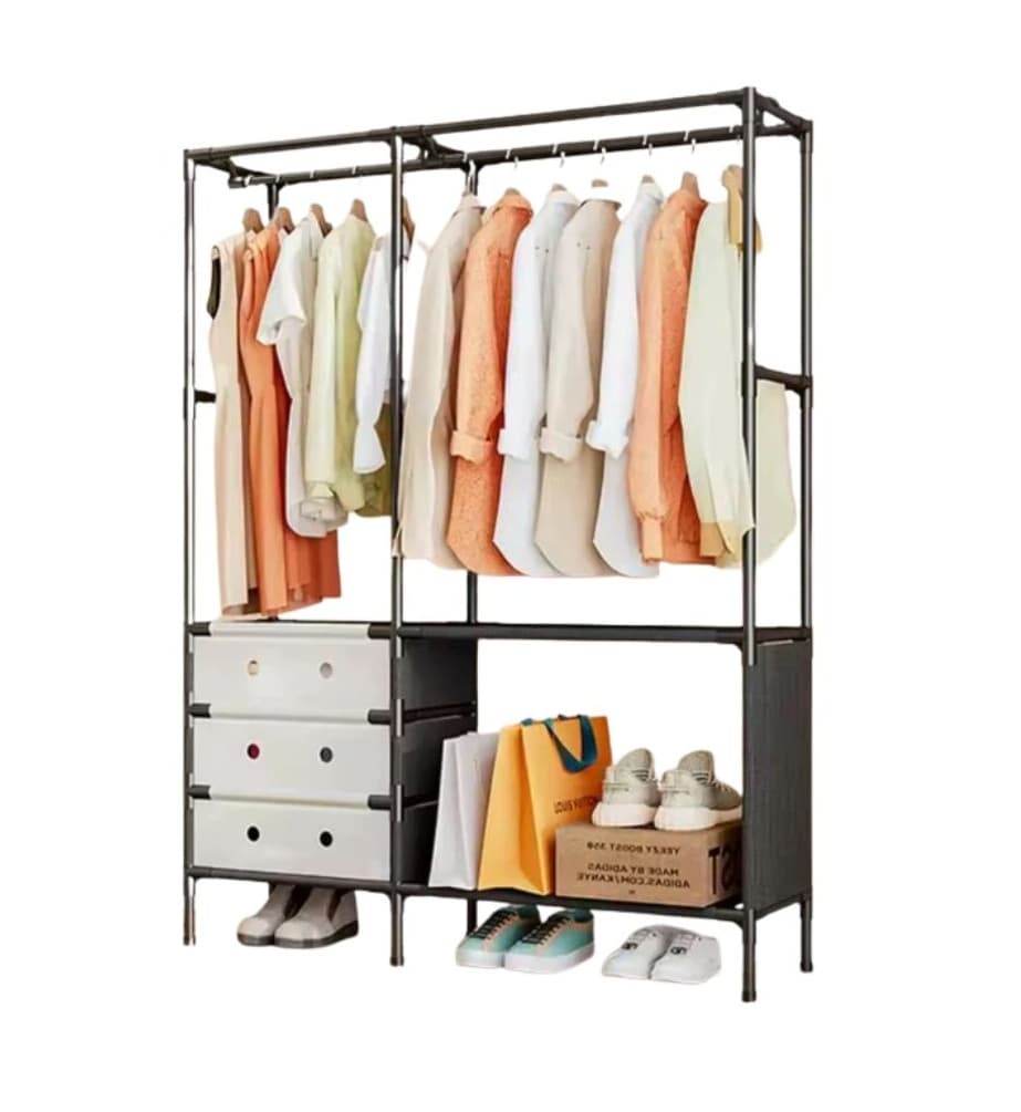 YMJ02 Clothing And Shoe Organizer Rack 103x41x188 cm
