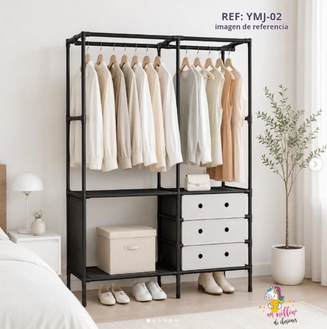 YMJ02 Clothing And Shoe Organizer Rack 103x41x188 cm view 2