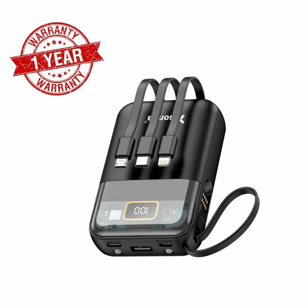 Yosonda YXD A205 10000mAh Powerbank With Built In Cable