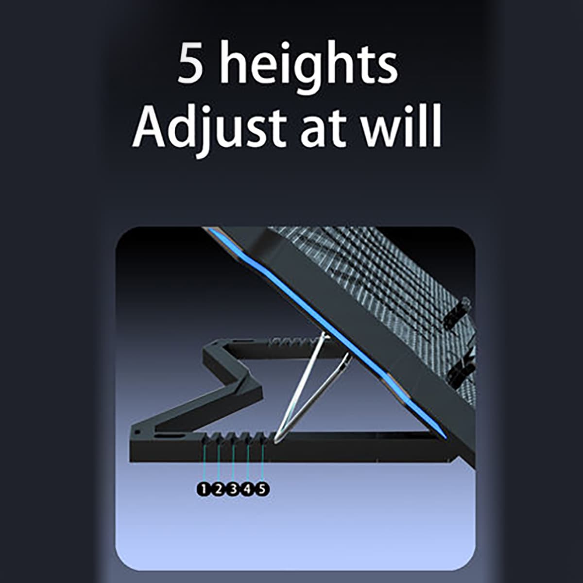 Z8 8 Fan Laptop Cooler Stand view 5