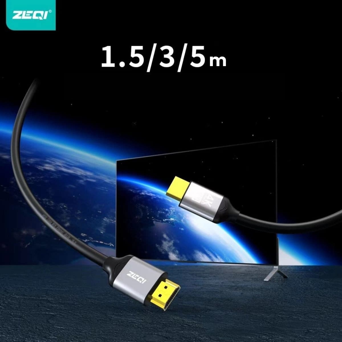 ZEQI ZE-U403 Ultra HD 4K HDMI Cable (1M-3M-5M Options) view 4