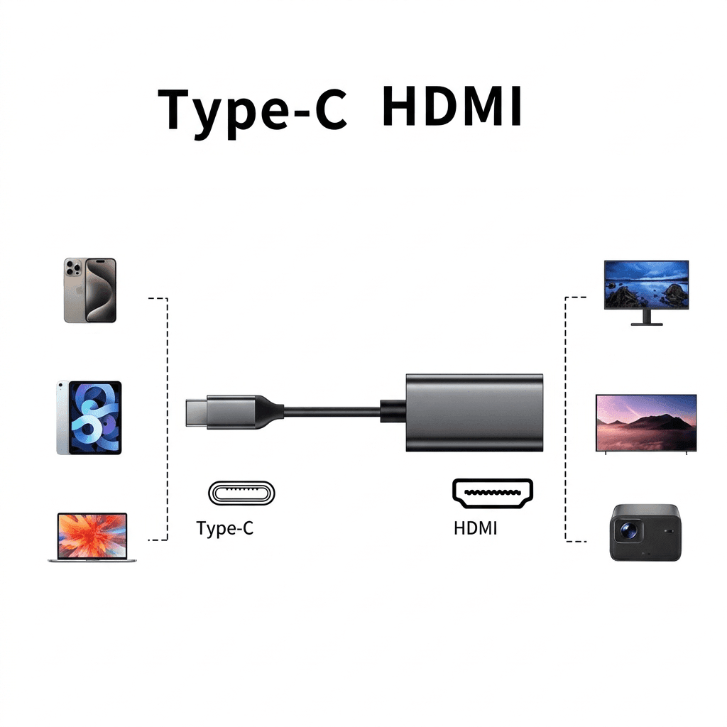 Zeqi ZE U409 Type-C To HDMI Converter Adapter view 2
