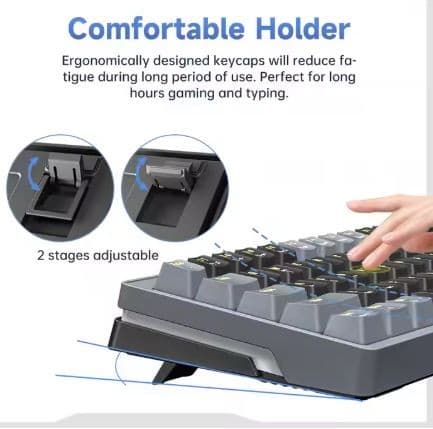 Zifriend AG68 Red Switch 68 Keys Gasket Mechanical Keyboard view 4