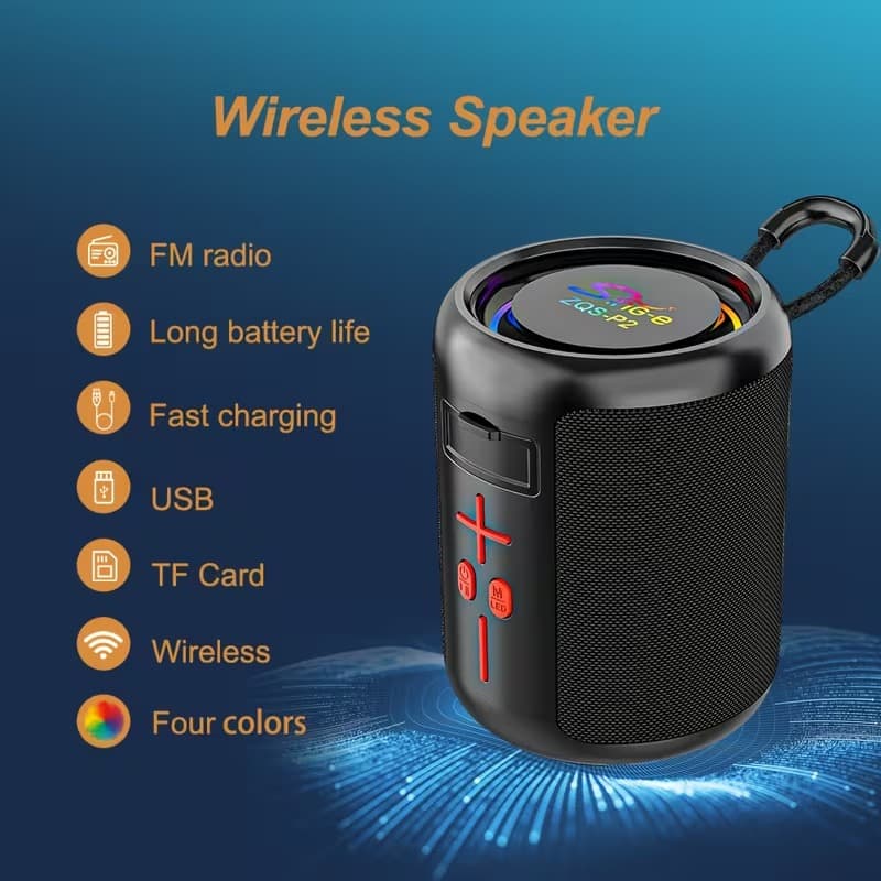 ZQS-P2 Portable Wireless ZQS P2 Bluetooth Speaker With TWS, FM Radio, USB & TF Card Support view 2