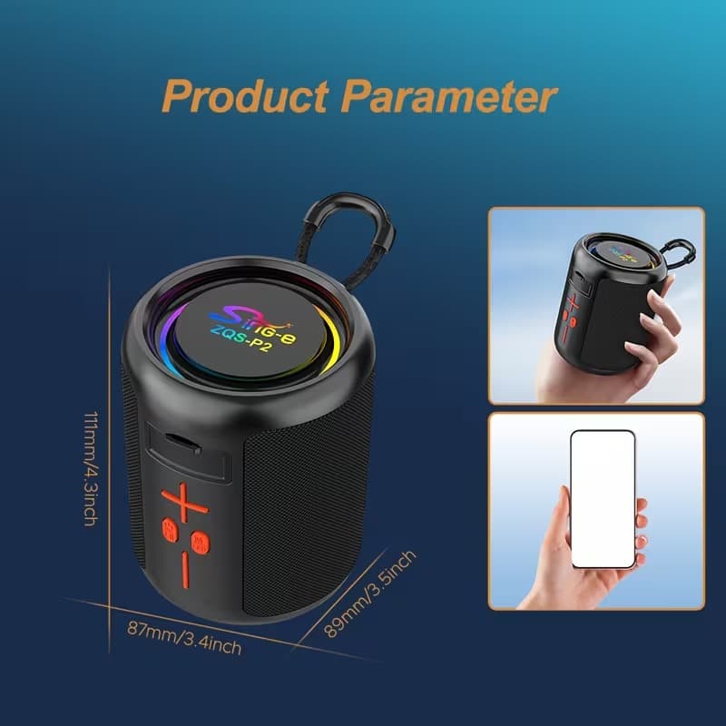 ZQS-P2 Portable Wireless ZQS P2 Bluetooth Speaker With TWS, FM Radio, USB & TF Card Support view 3