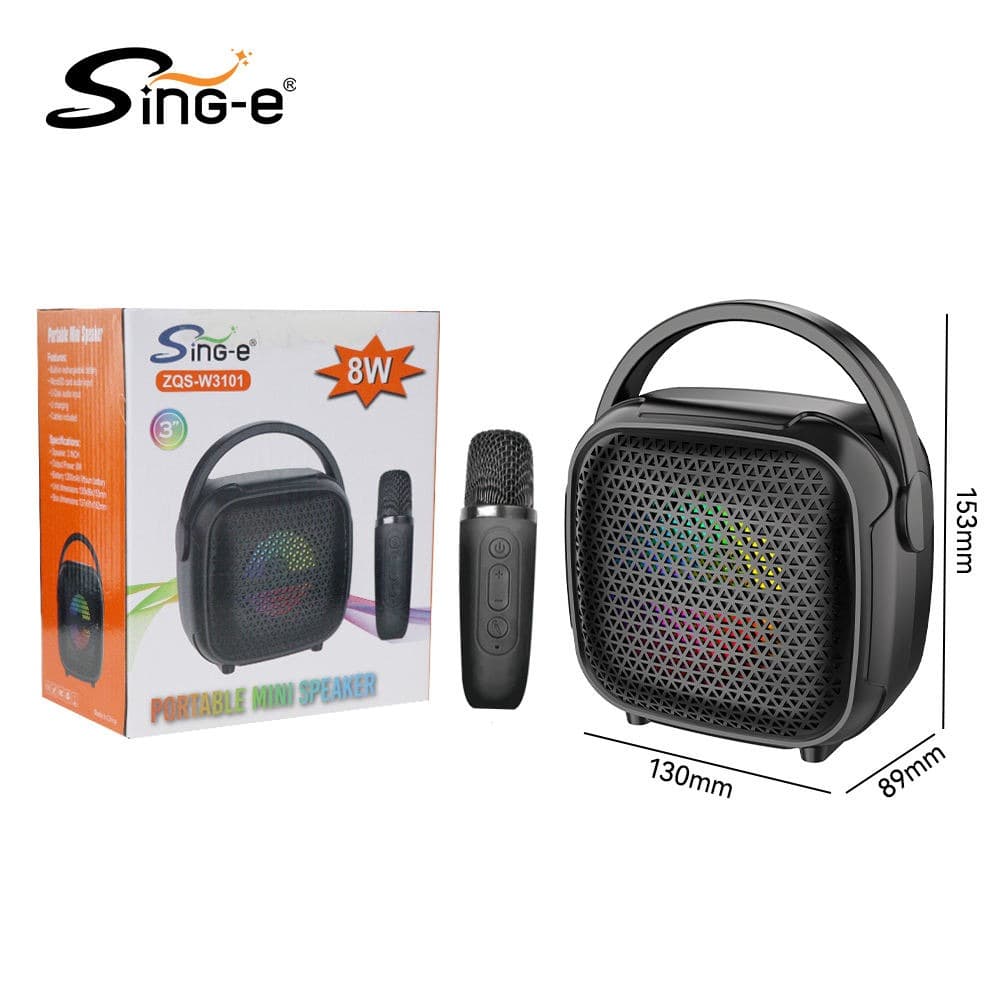 ZQS-W3101 Portable Bluetooth Speaker With RGB LED Lighting And Microphone view 5