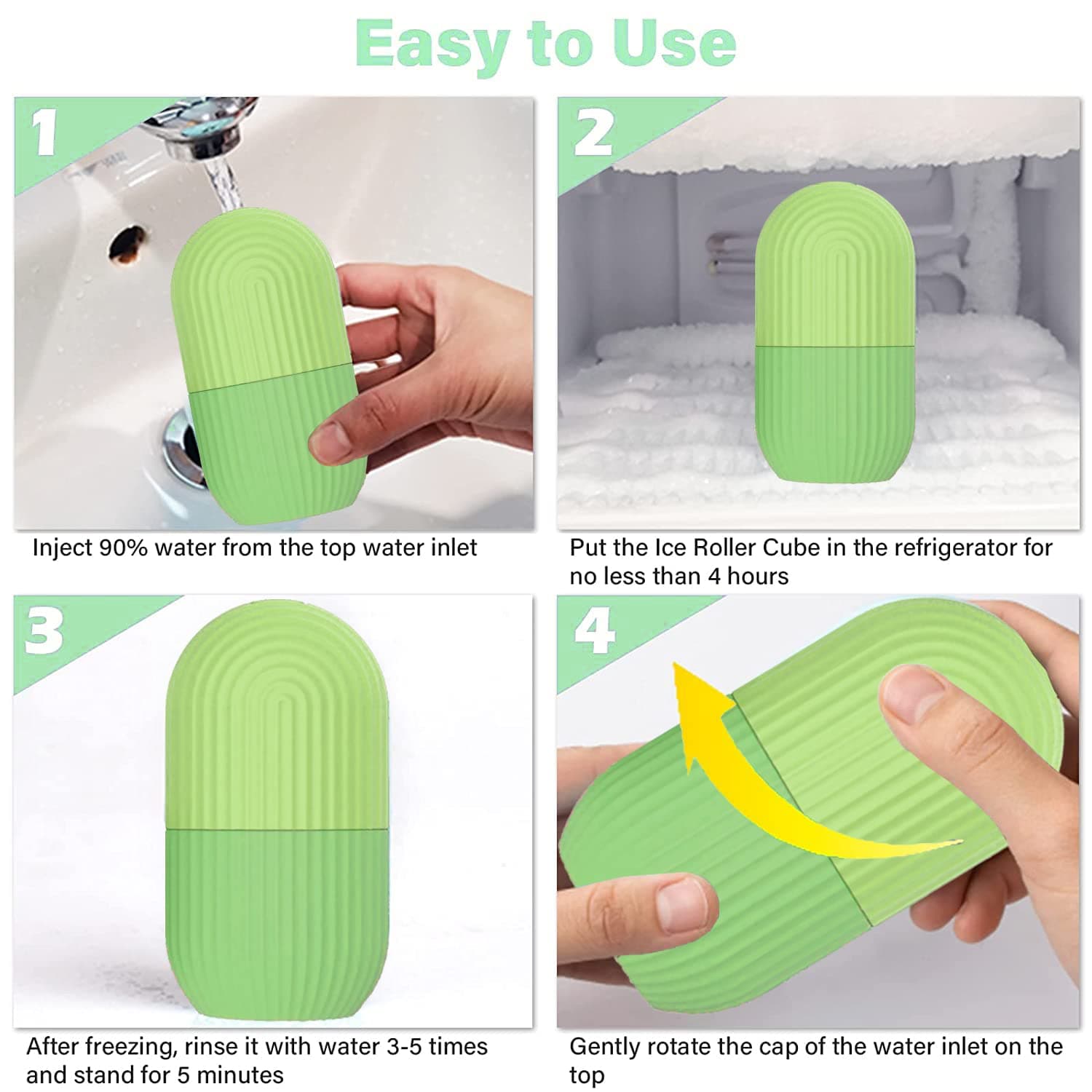 Reusable Multicolor Multipurpose Ice Roller | Face Ice Roller — image 5