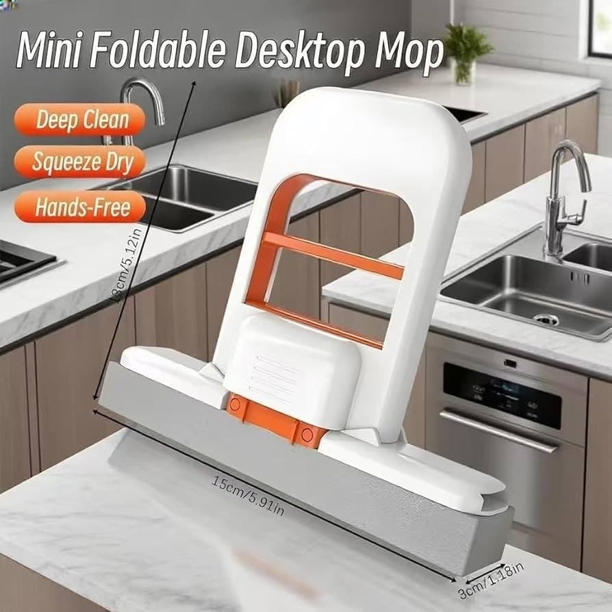 Multi Function Telescopic Mini Mop | Detachable Handle , No‑Hand‑Wash Dust Removal , Kitchen/Bathroom/Car/Glass Cleaner — image 2