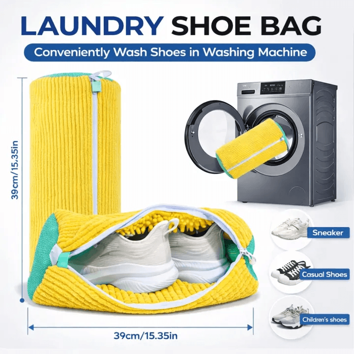 Shoe Wash Bag Washing Machine Laundry Bag Shoes Washing Bag Laundry Net for Trainers Shoe Wash Bag with Brushes Laundry Net Wash Bag Shoes — image 3
