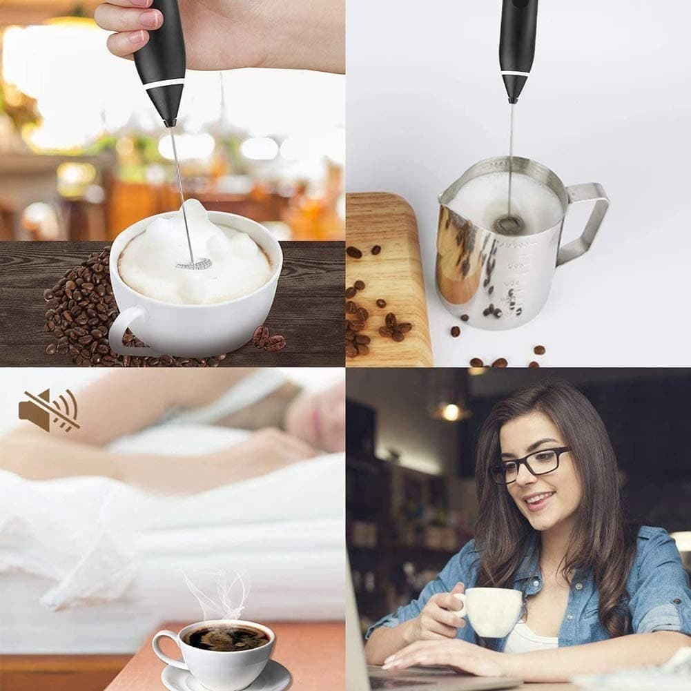 Milk Frother USB Rechargeable Electric Milk Frother Handheld | 3 Speed Milk Foamer for Coffee Latte Cappuccino | Stainless Steel Whisk Blender for Protein Shake, Bulletproof Coffee, Egg Beater — image 6