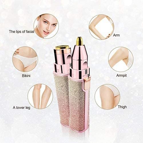 2 In 1 Portable Rechargeable Facial Hair Remover Eyebrow Trimmer — image 3