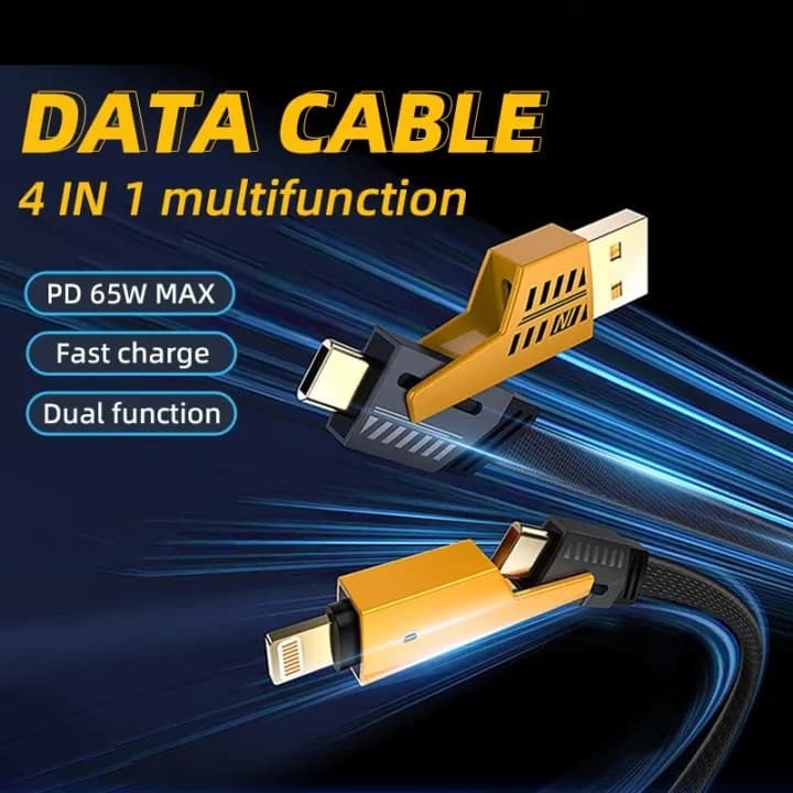 4 In 1 Multi Functional Data Cable PD 65W Fast Charge 1.2m — image 2