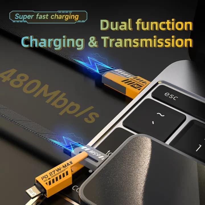 4 In 1 Multi Functional Data Cable PD 65W Fast Charge 1.2m — image 3