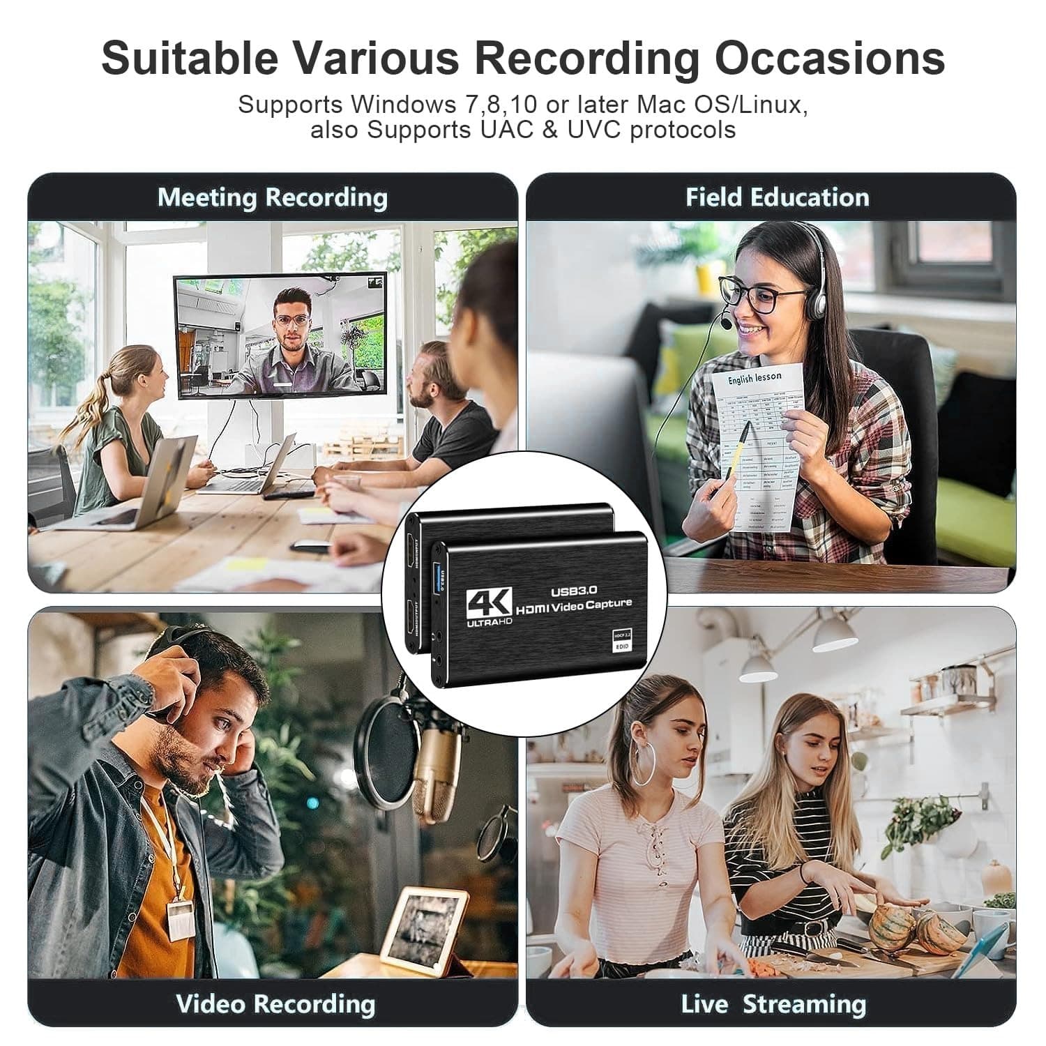 4K HDMI Video Capture Card USB 3.0 1080P 60FPS Video Recorder — image 4
