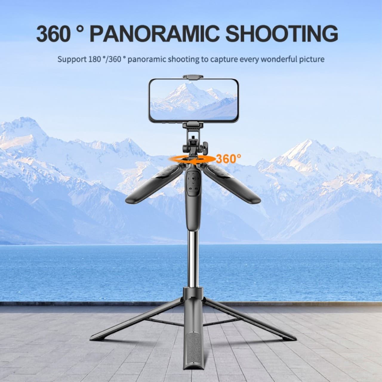 A36 1.6m Extendable Selfie Stick Mobile Stand Tripod With Bluetooth Remote — image 4