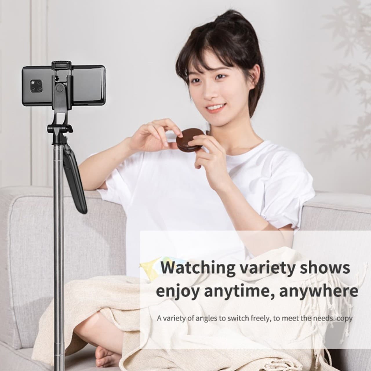 A36 1.6m Extendable Selfie Stick Mobile Stand Tripod With Bluetooth Remote — image 5