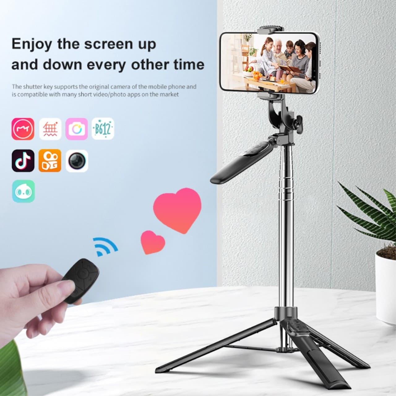 A36 1.6m Extendable Selfie Stick Mobile Stand Tripod With Bluetooth Remote — image 6
