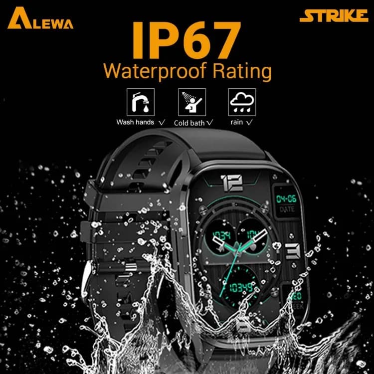 Alewa Strike Amoled Smartwatch 2.01″ Large Display Bluetooth Calling IP67 WaterProof Metal Body — image 4