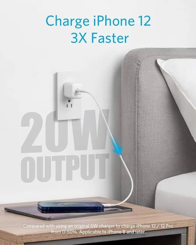 Anker PowerPort III 20W Cube Fast PD USB-C Charger With Foldable Plug — image 4