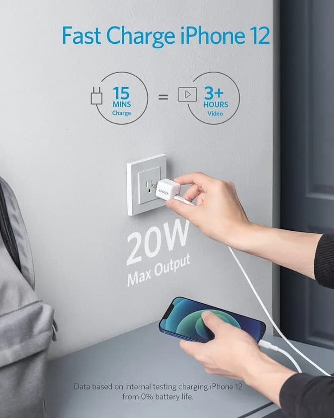 Anker PowerPort III 20W Cube Fast PD USB-C Charger With Foldable Plug — image 3