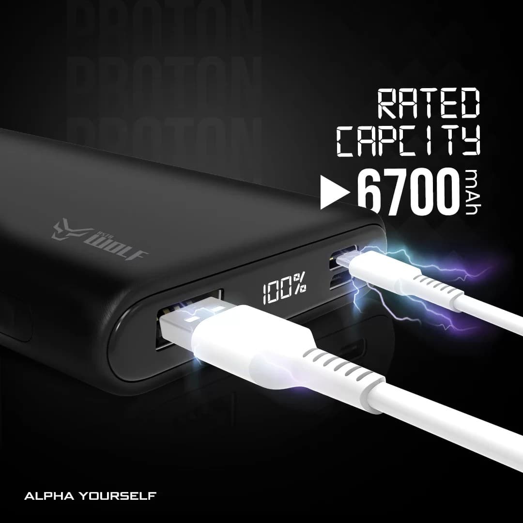 Asta WOLF Proton 10000mAh Slim Powerbank 22.5W Output Fast Charging — image 2