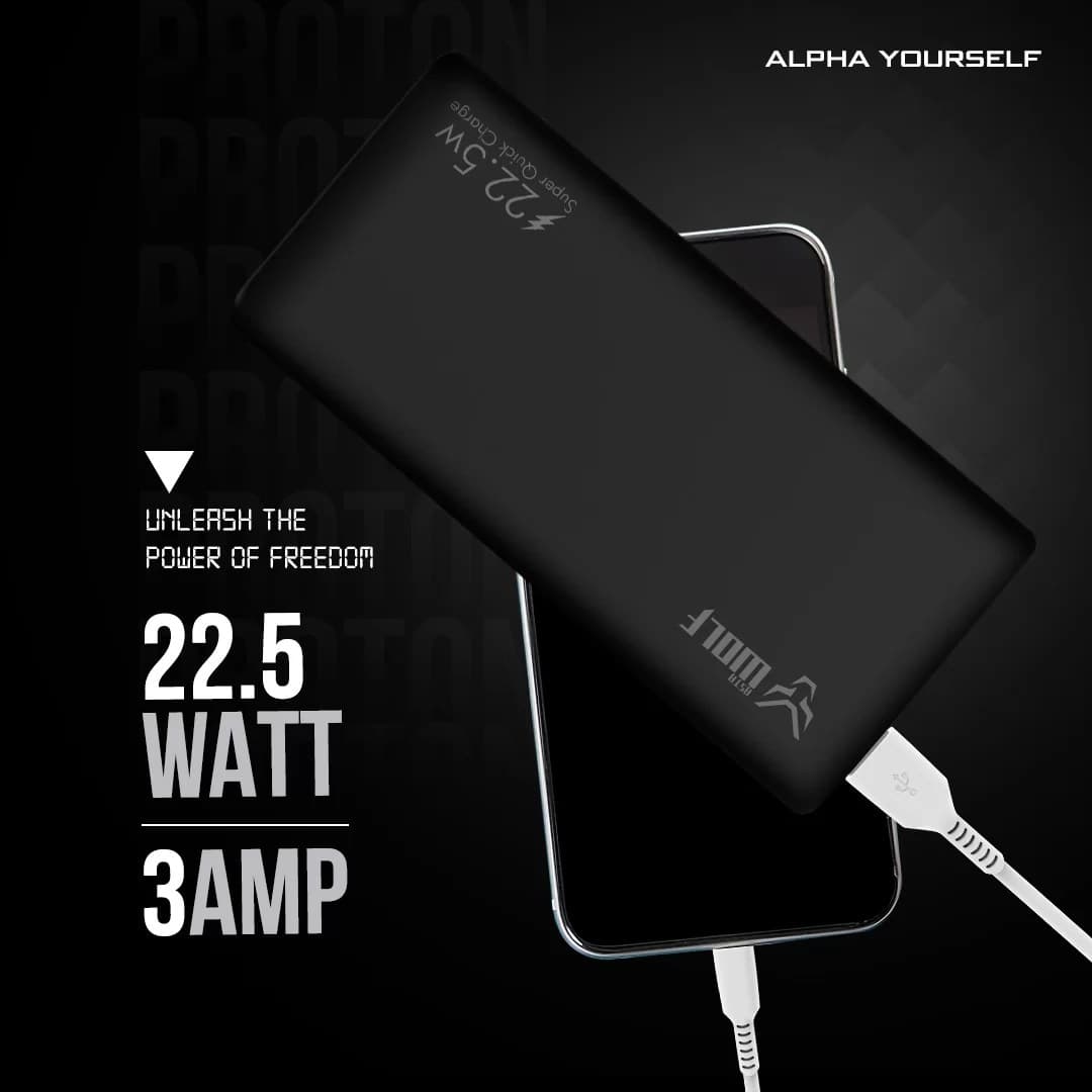 Asta WOLF Proton 10000mAh Slim Powerbank 22.5W Output Fast Charging — image 3