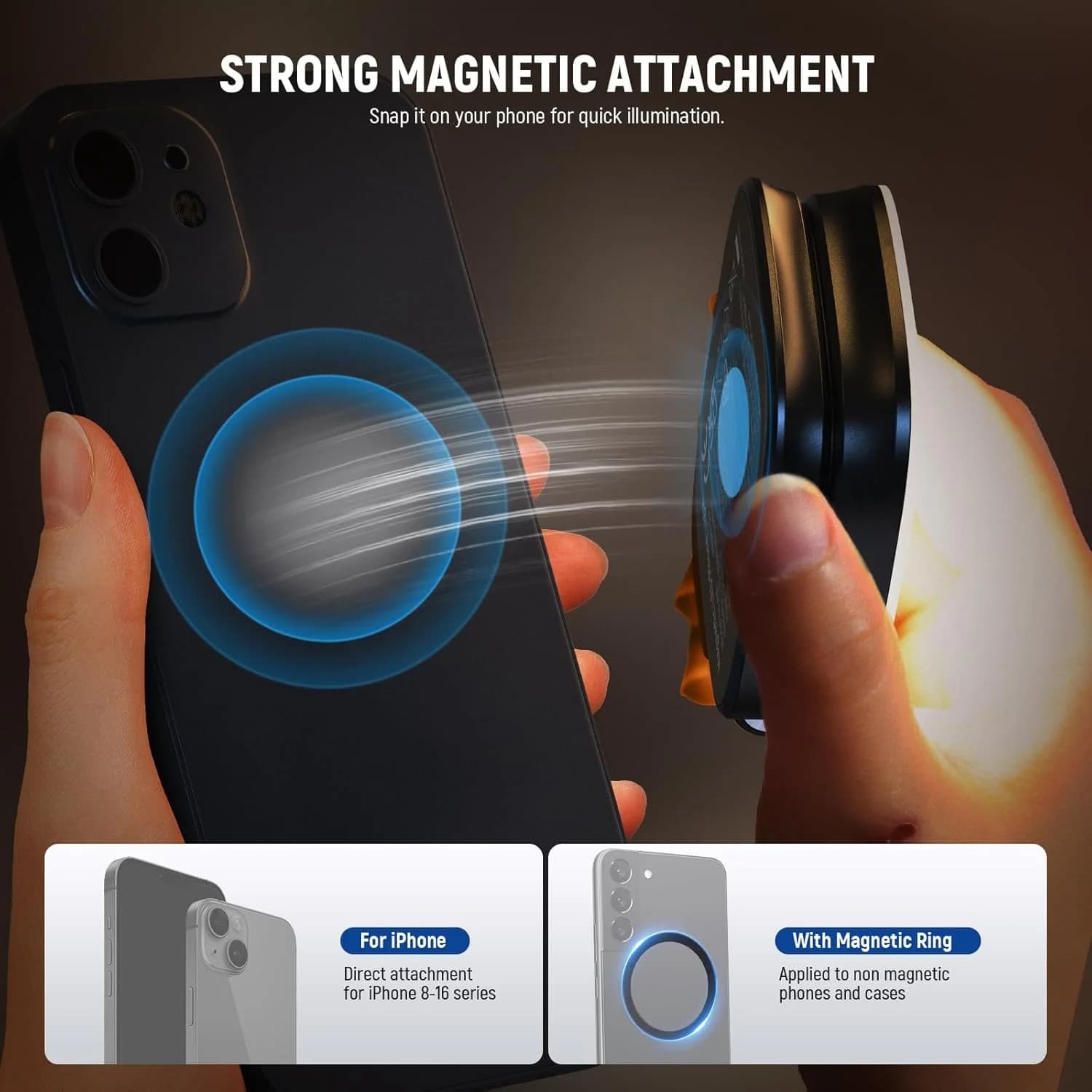 B13 MagSafe Magnetic Selfie Light With Mirror Folding LED Light For Phone & Video Calls — image 5