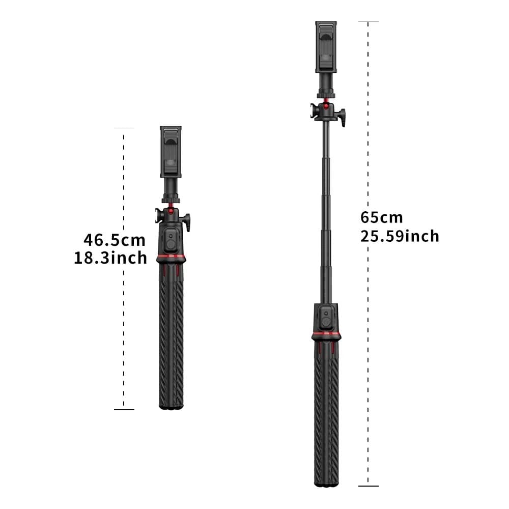 C03 Telescopic Pole Selfie Stick Tripod With Detachable 360 Ballhead — image 3