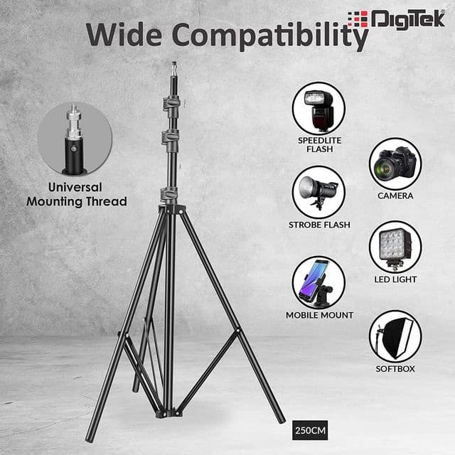 Digitek DLS 009 FT 275cm Adjustable Tripod Shock Absorption Spring Mechanism — image 2