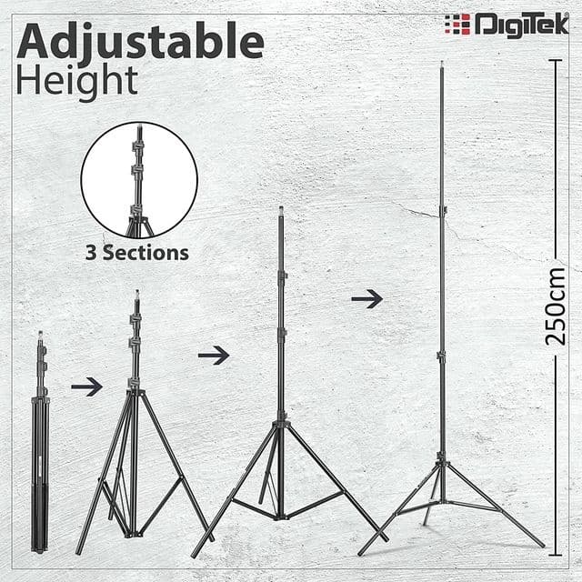 Digitek DLS 009 FT 275cm Adjustable Tripod Shock Absorption Spring Mechanism — image 5