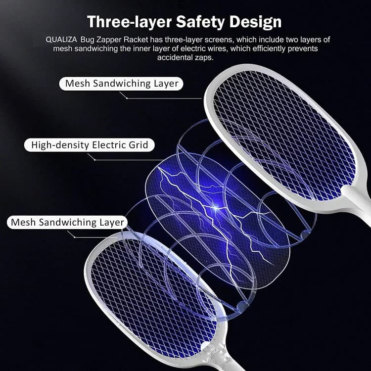 Electromax Mosquito Bat 2 In 1 Electric Rechargeable Killer Mosquito Bat Racket — image 2