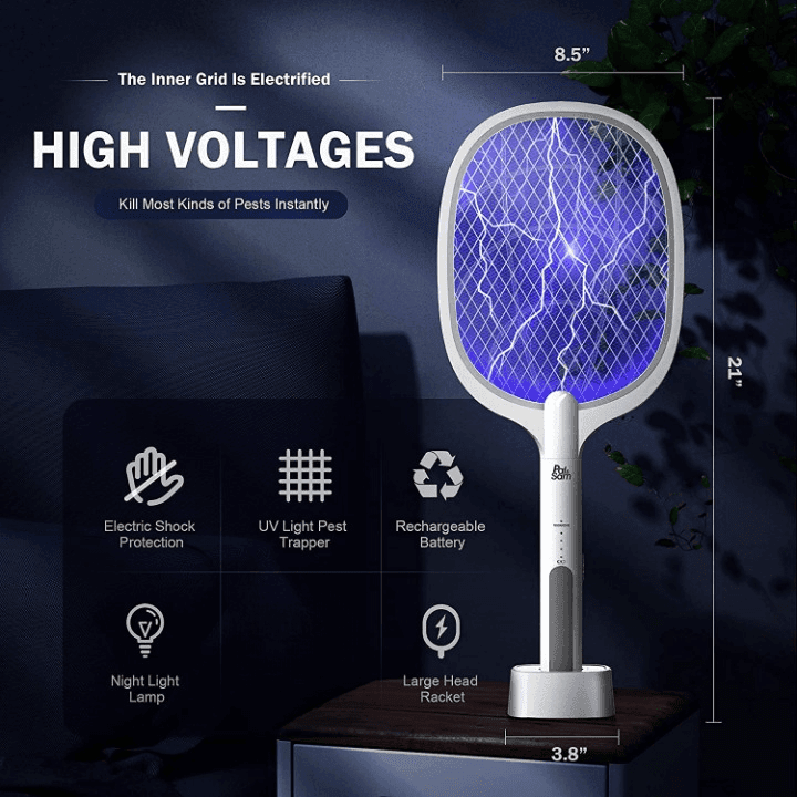 Electromax Mosquito Bat 2 In 1 Electric Rechargeable Killer Mosquito Bat Racket — image 3