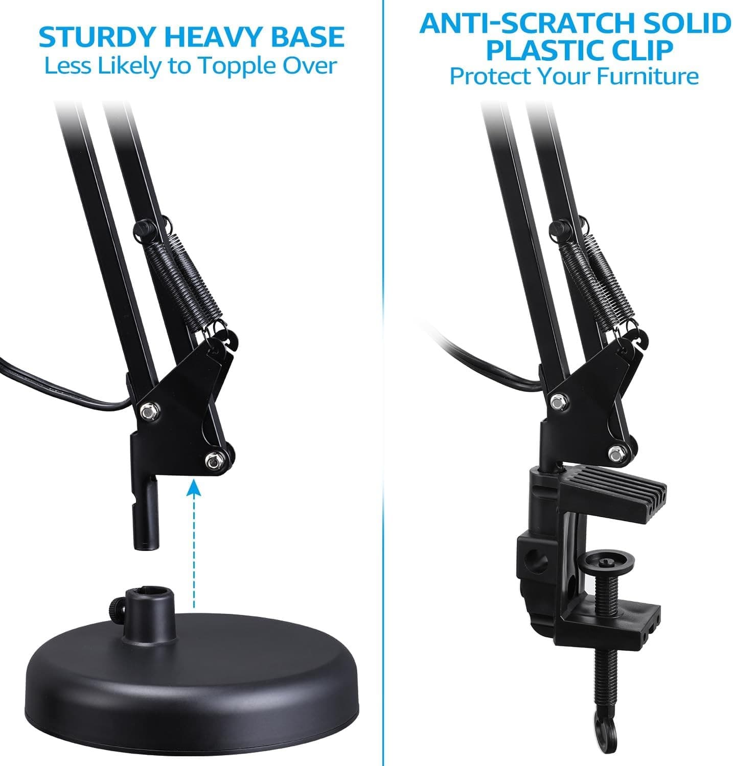 Flexible Long Swing Arm Bulb Desk Lamp — image 2