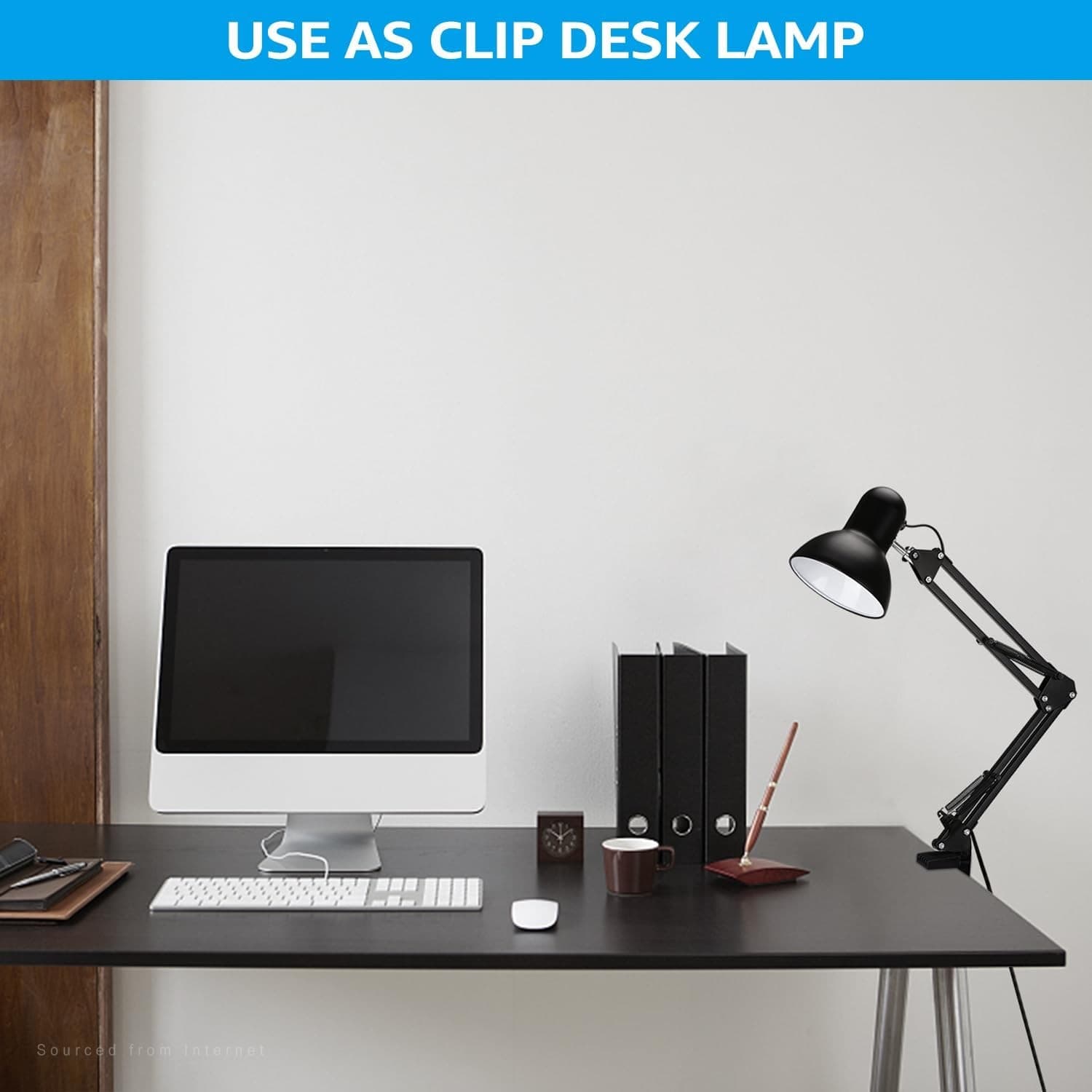Flexible Long Swing Arm Bulb Desk Lamp — image 3