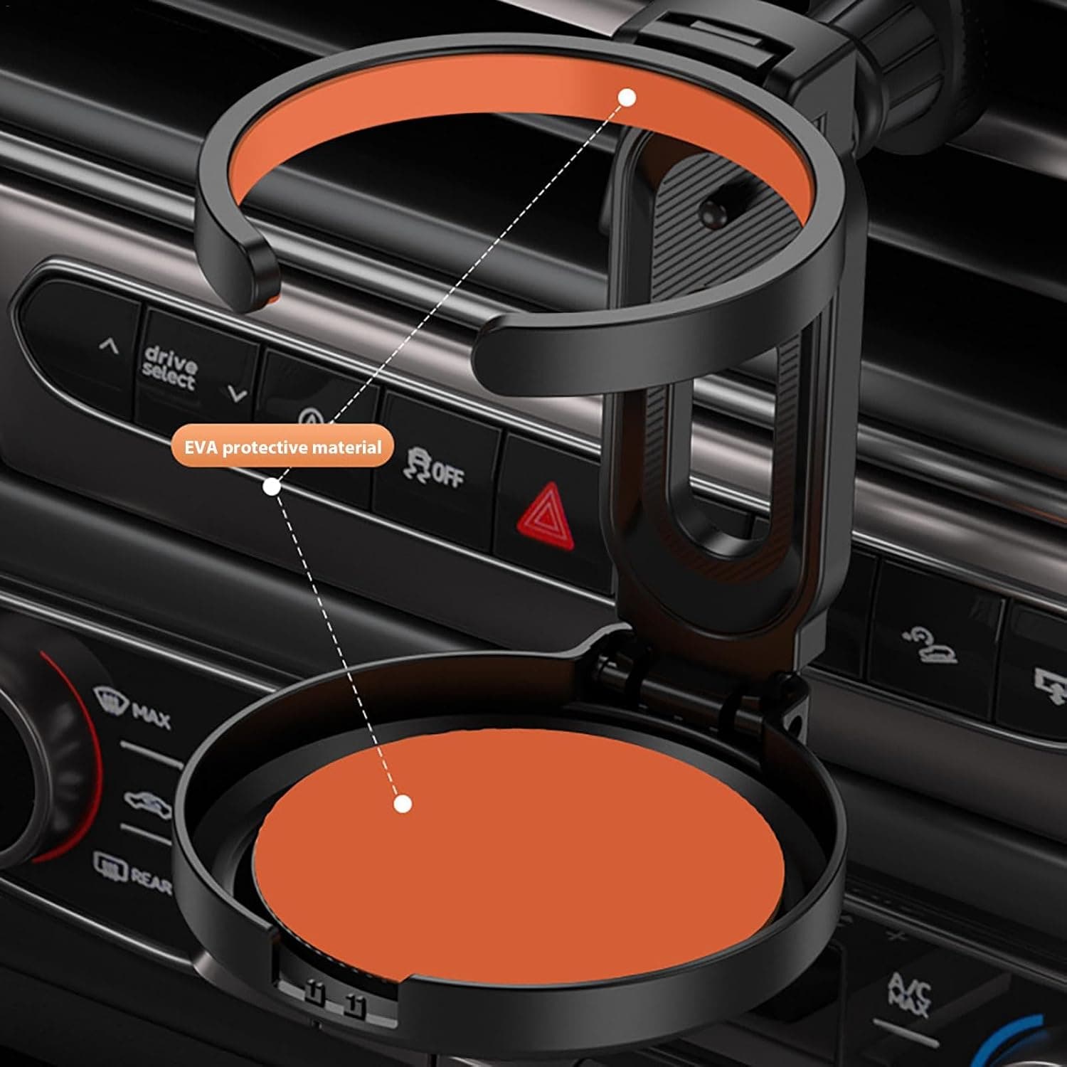 Foldable Car Cup Holder Expander Safe Driving — image 2