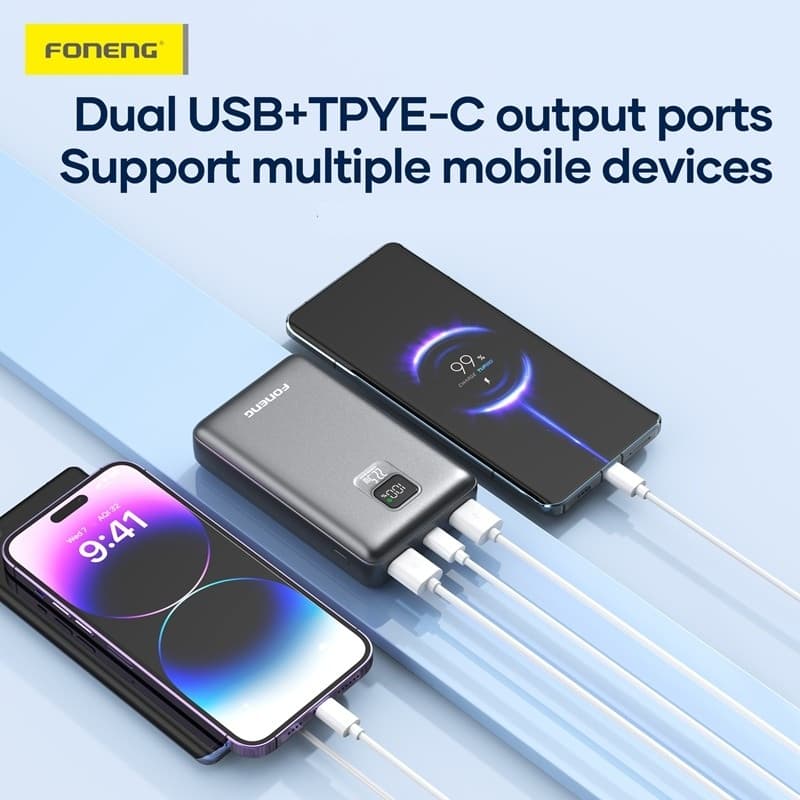 Foneng PX126 20000mAh Fast Charging Power Bank 22.5W 3 Outputs — image 4