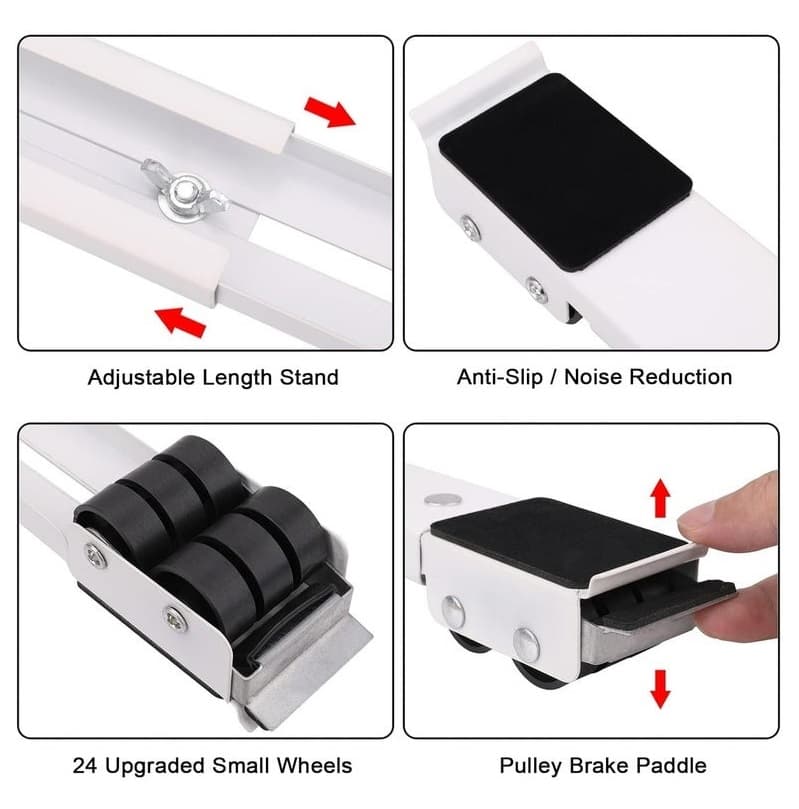 Heavy Duty Adjustable Appliance Roller Stand For Washing Machine Refrigerator & Dryer — image 2