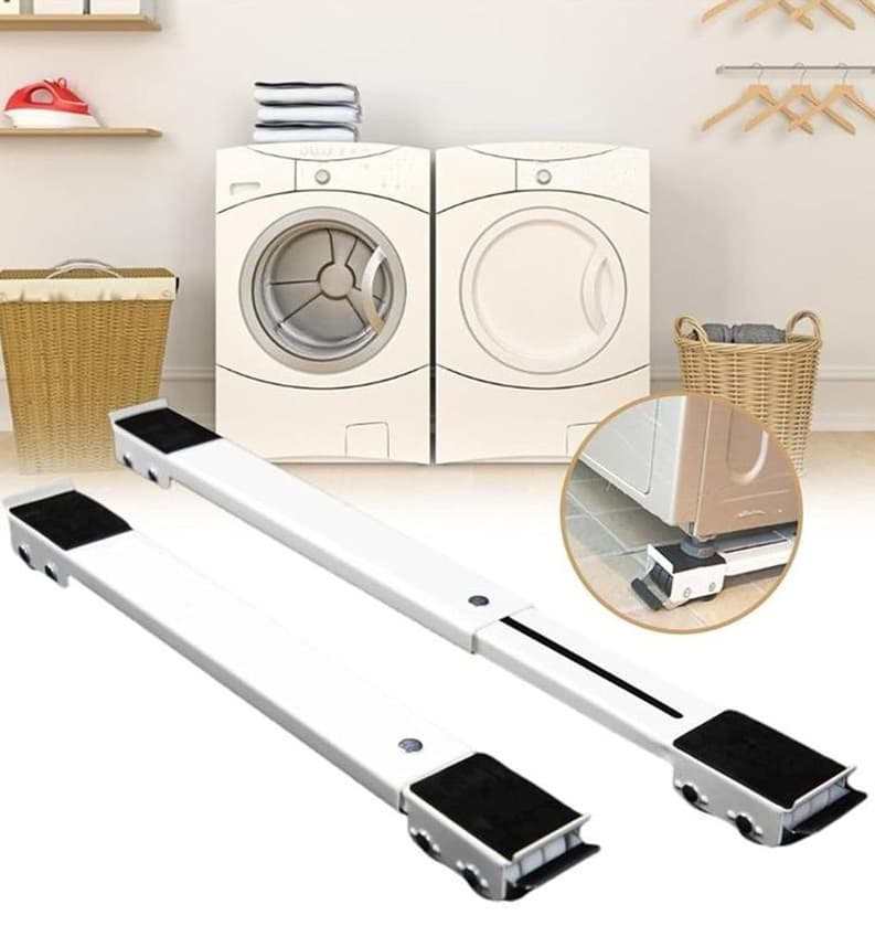 Heavy Duty Adjustable Appliance Roller Stand For Washing Machine Refrigerator & Dryer — image 3