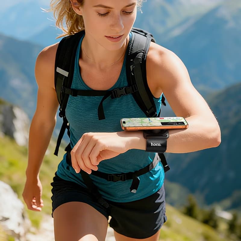 Hoco GT20 Magnetic 360° Rotating Wrist & Armband Phone Holder for Sports & Outdoor Fitness — image 3