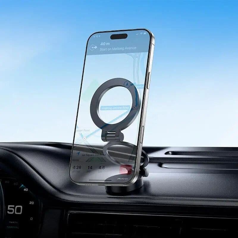 Hoco H98 MagSafe Magnetic Car Mount - Zinc Alloy 360° Rotation — image 6