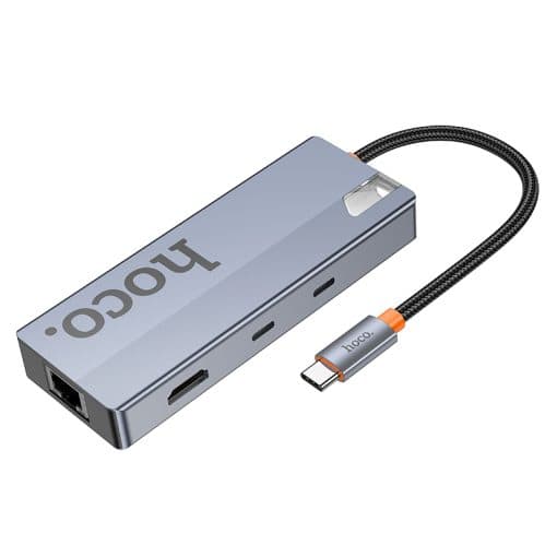 Hoco HB52 Type C Hub 8 In 1HDTV + RJ45 + SD/TF+ PD + Type-C 3.0 + 2x USB 3.0 — image 2