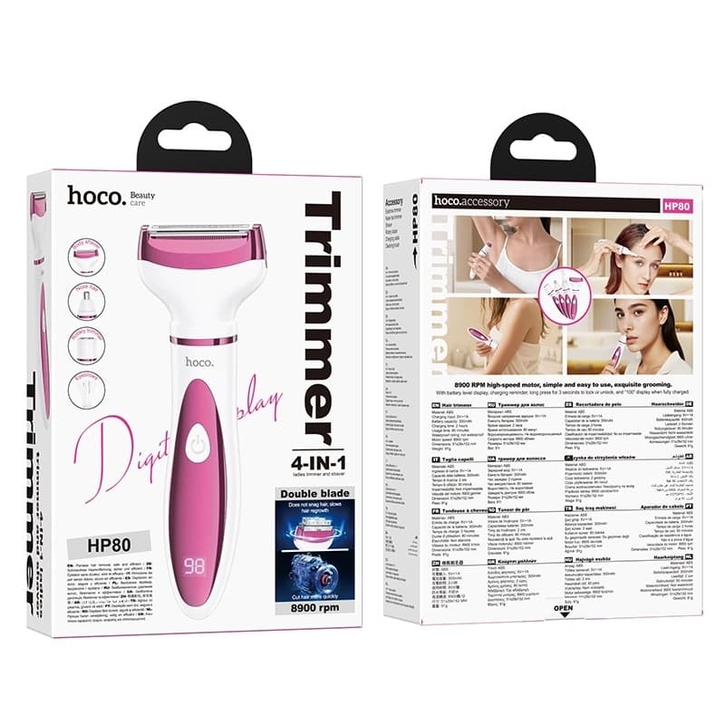 Hoco HP80 4 In 1 Women's Hair Trimmer And Shaver — image 4