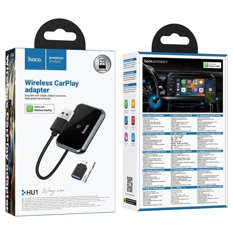 Hoco HU1 Way Wireless CarPlay Adapter For Cars — image 4