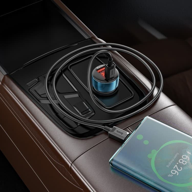 Hoco Leader Z50 Car Charger USB QC 3.0 With Type C Cable PD 48W — image 3